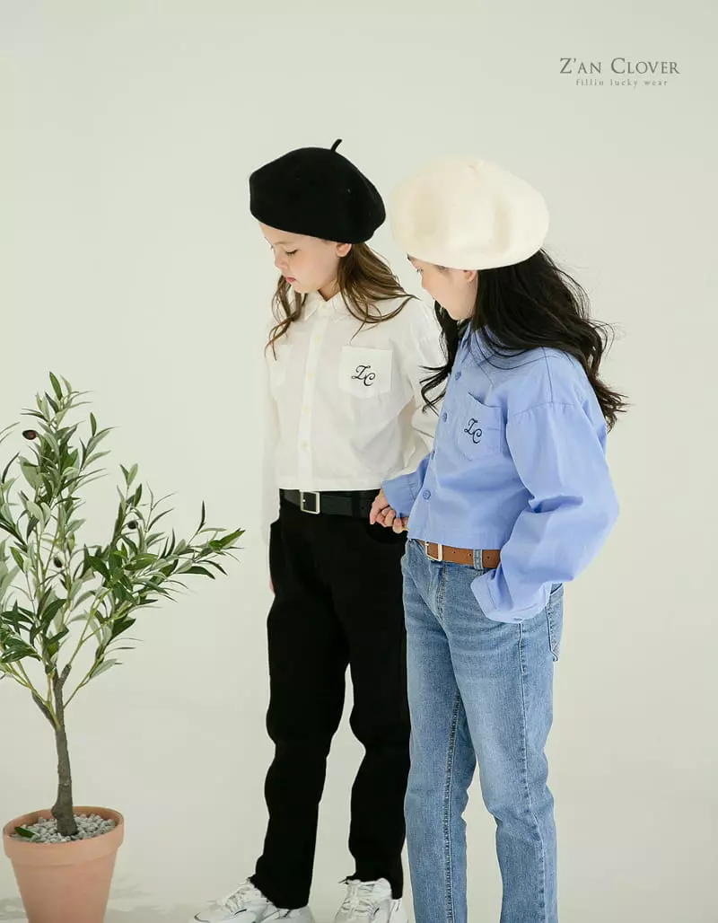 Zan Clover - Korean Children Fashion - #childofig - Crop Shirt - 7