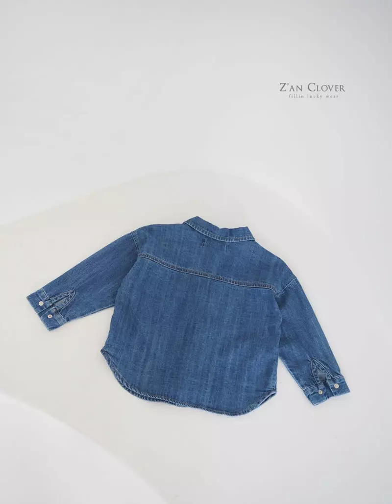 Zan Clover - Korean Children Fashion - #childofig - Denim Shirt - 5