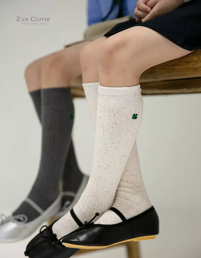 Zan Clover - Korean Children Fashion - #childofig - Zan Over Knee Socks Set - 12