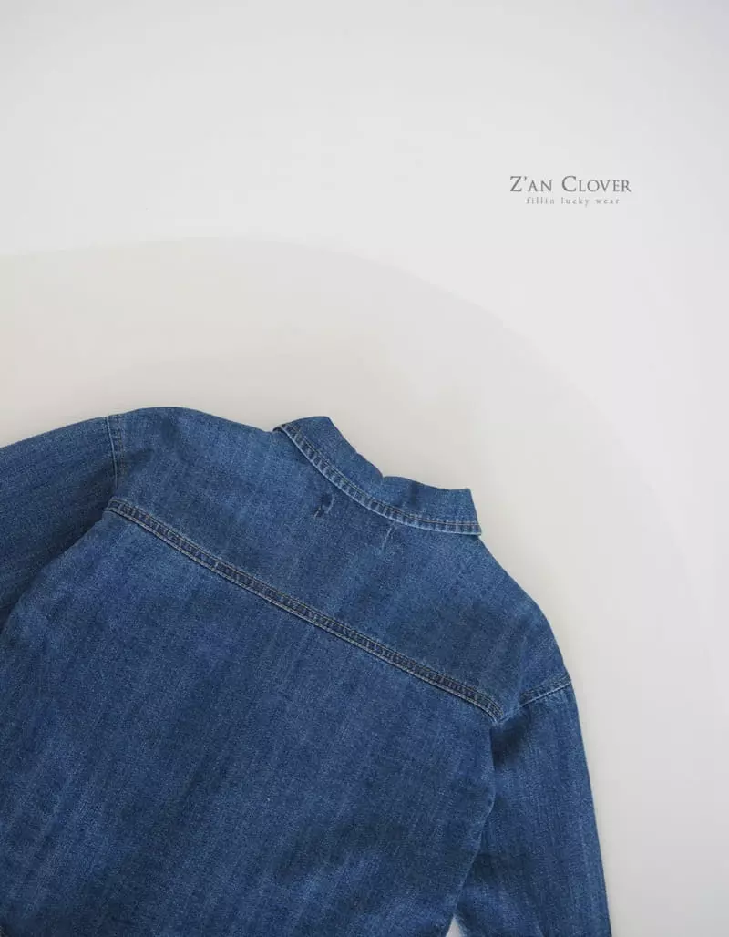 Zan Clover - Korean Children Fashion - #childrensboutique - Denim Shirt - 6