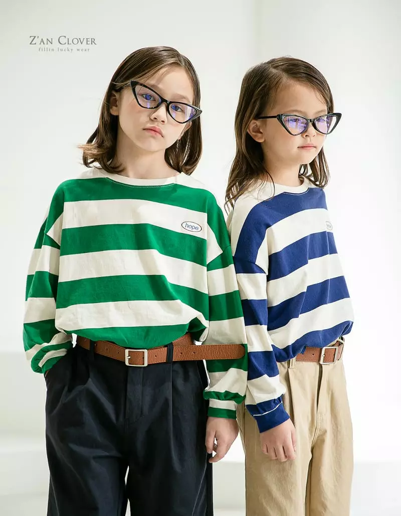 Zan Clover - Korean Children Fashion - #childrensboutique - Hope Stripes Tee