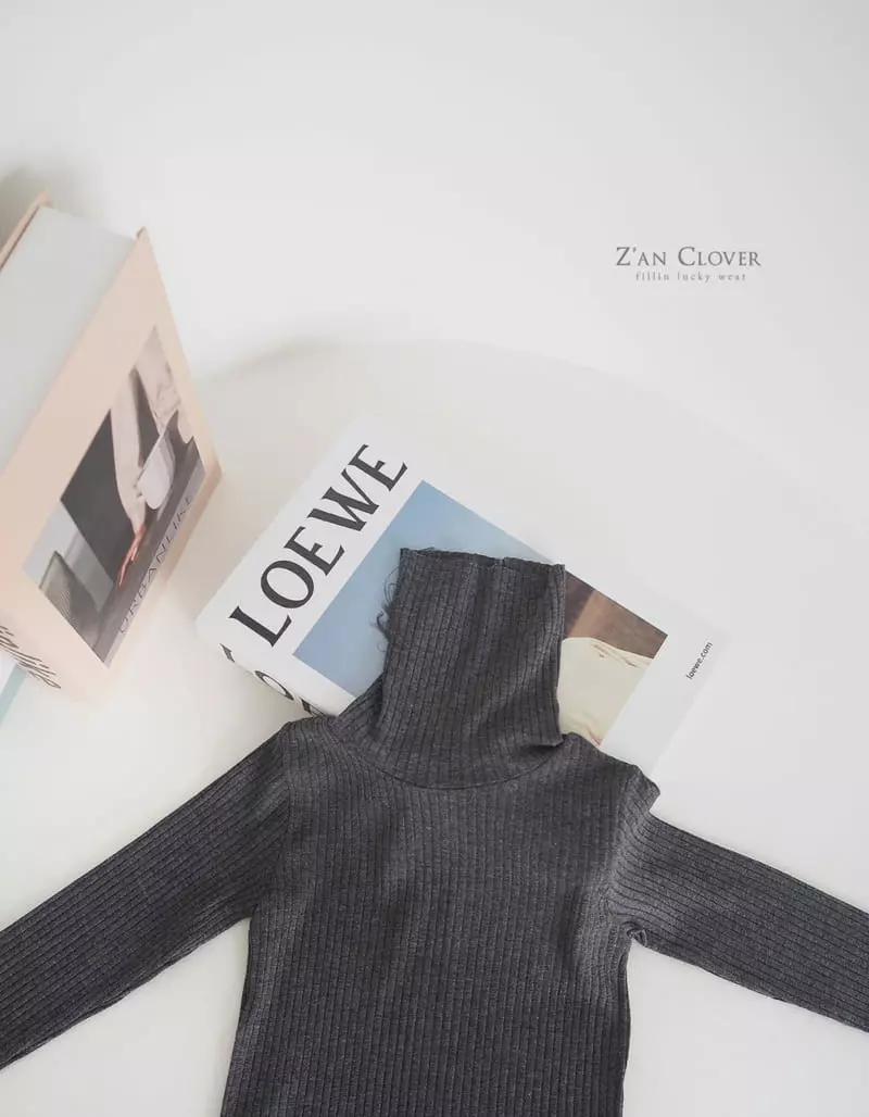 Zan Clover - Korean Children Fashion - #designkidswear - Simple Turtleneck Tee - 3
