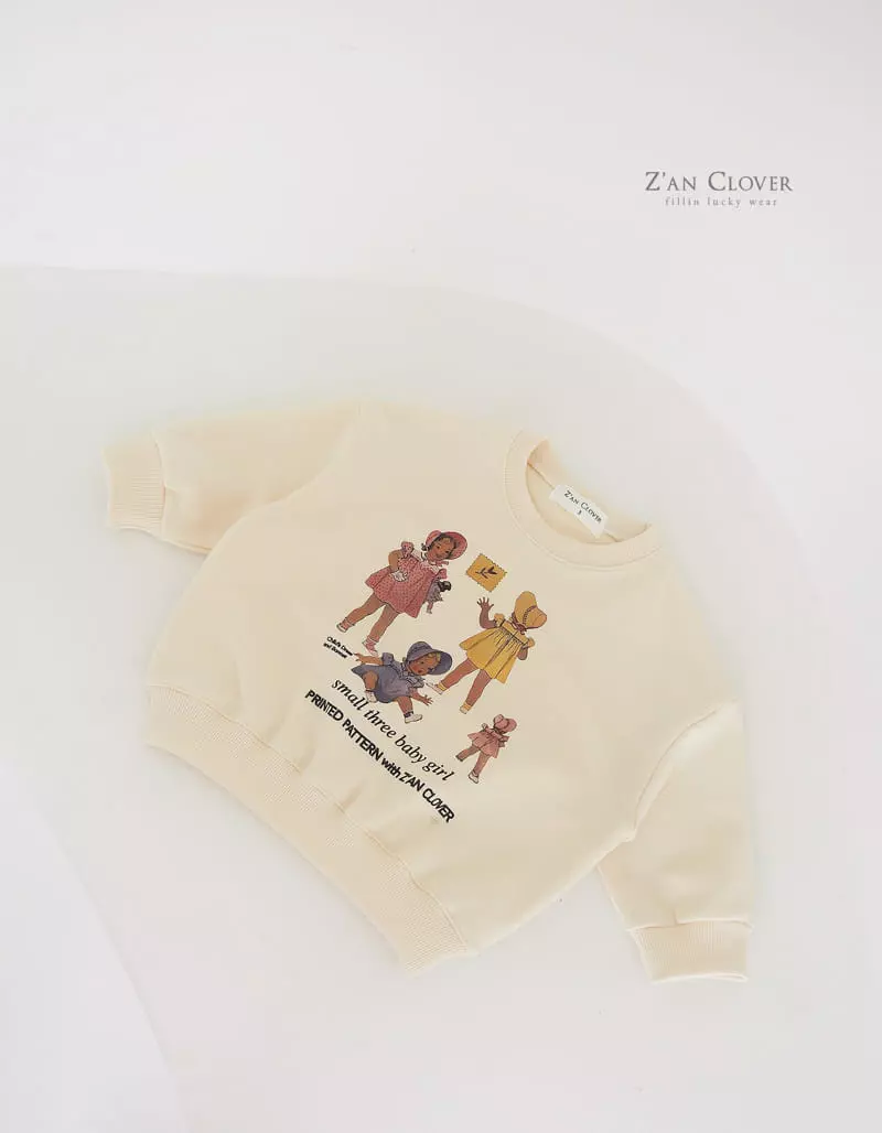 Zan Clover - Korean Children Fashion - #designkidswear - Doll Sweatshirt - 2