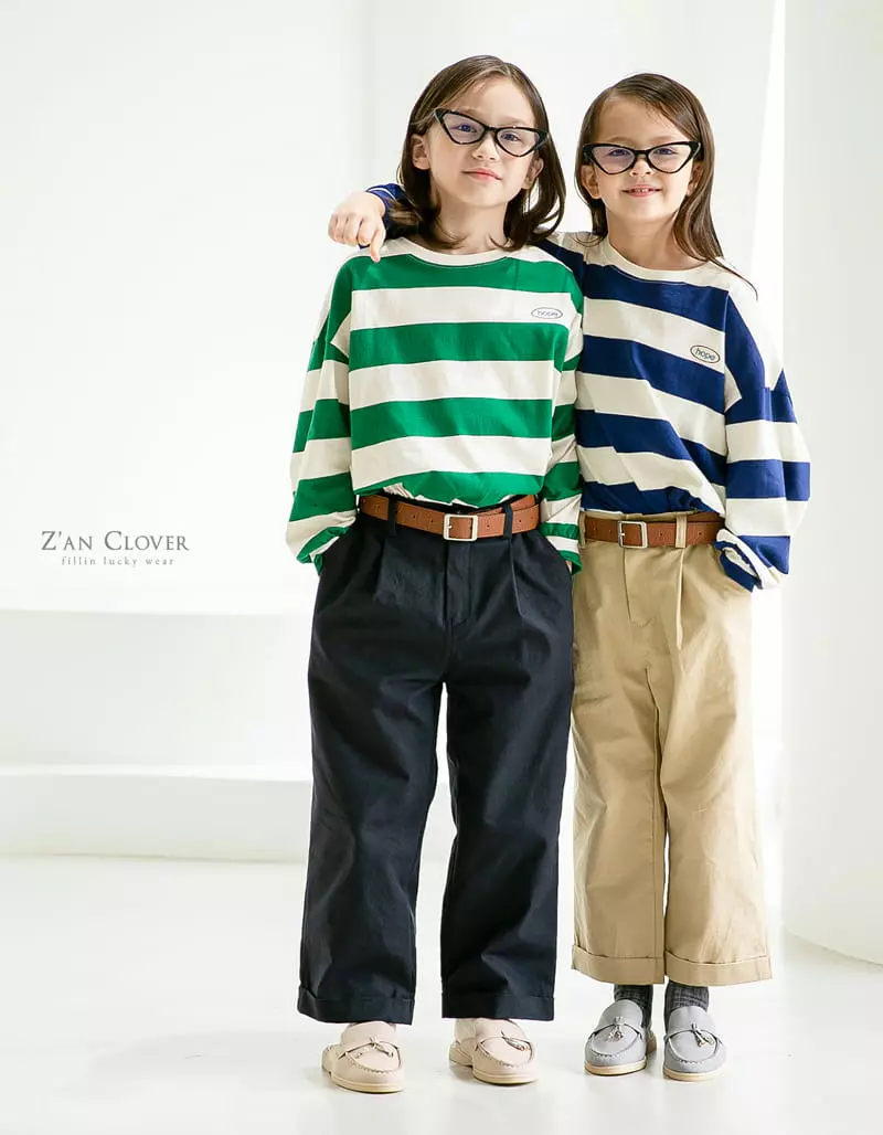 Zan Clover - Korean Children Fashion - #discoveringself - Hope Stripes Tee - 3