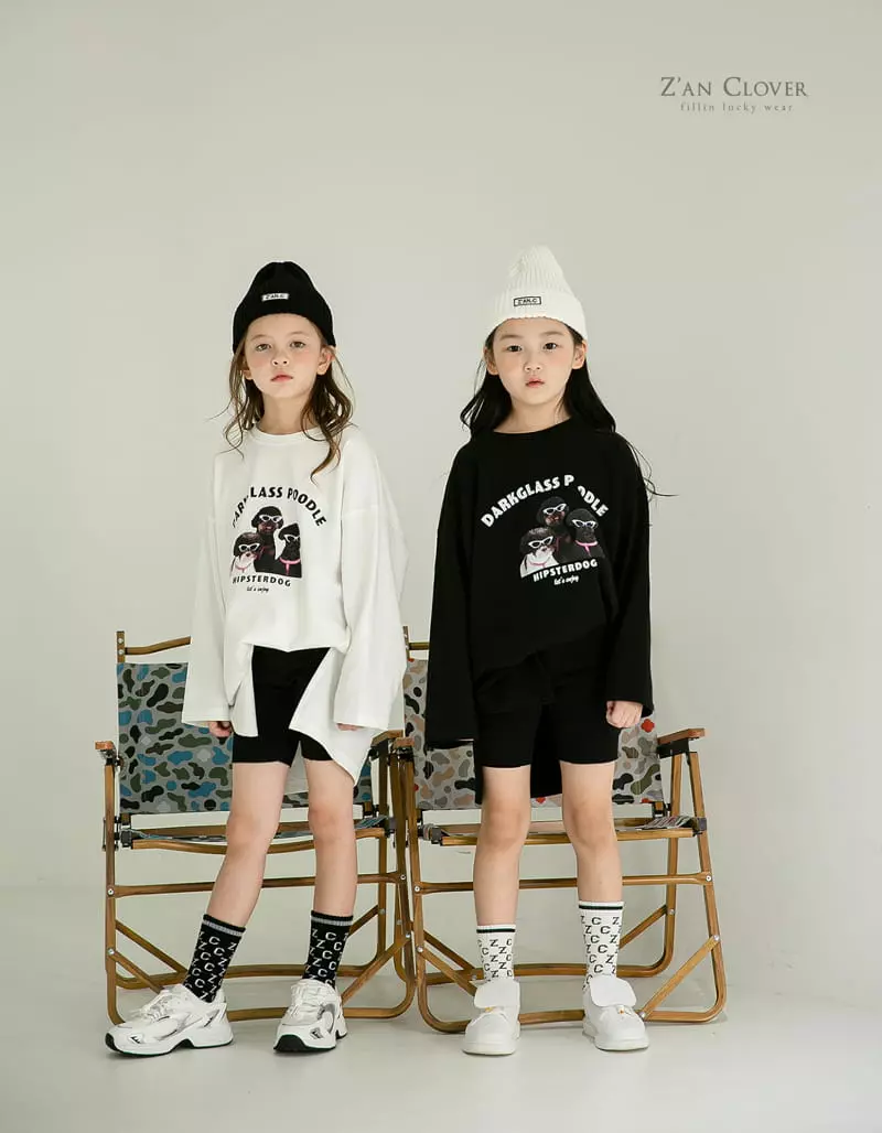 Zan Clover - Korean Children Fashion - #fashionkids - Hip Star Dog Long Tee - 3
