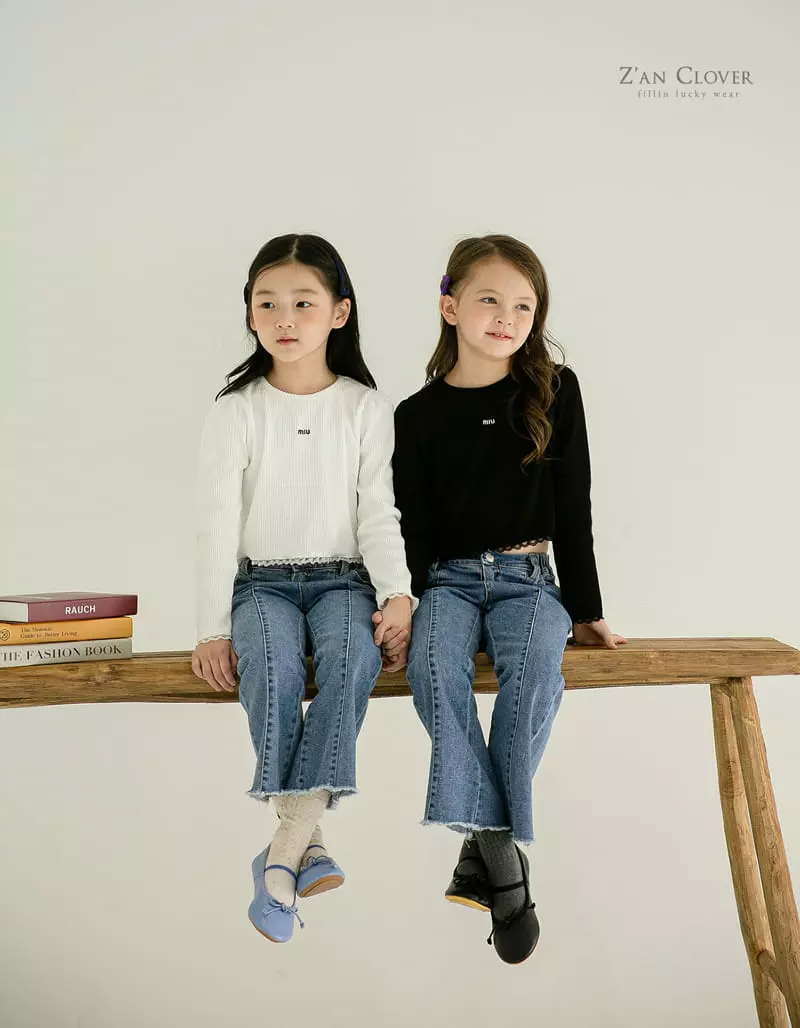 Zan Clover - Korean Children Fashion - #fashionkids - Denim Jeans