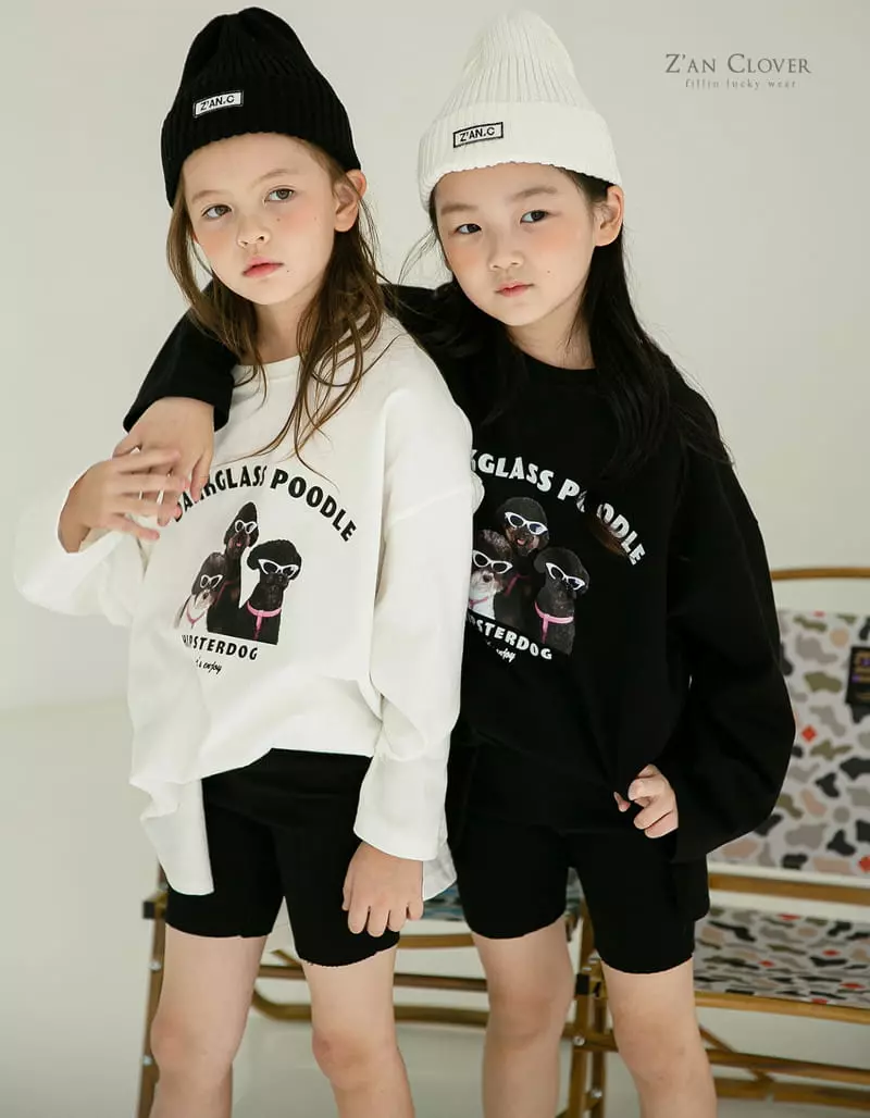 Zan Clover - Korean Children Fashion - #fashionkids - Hip Star Dog Long Tee - 4