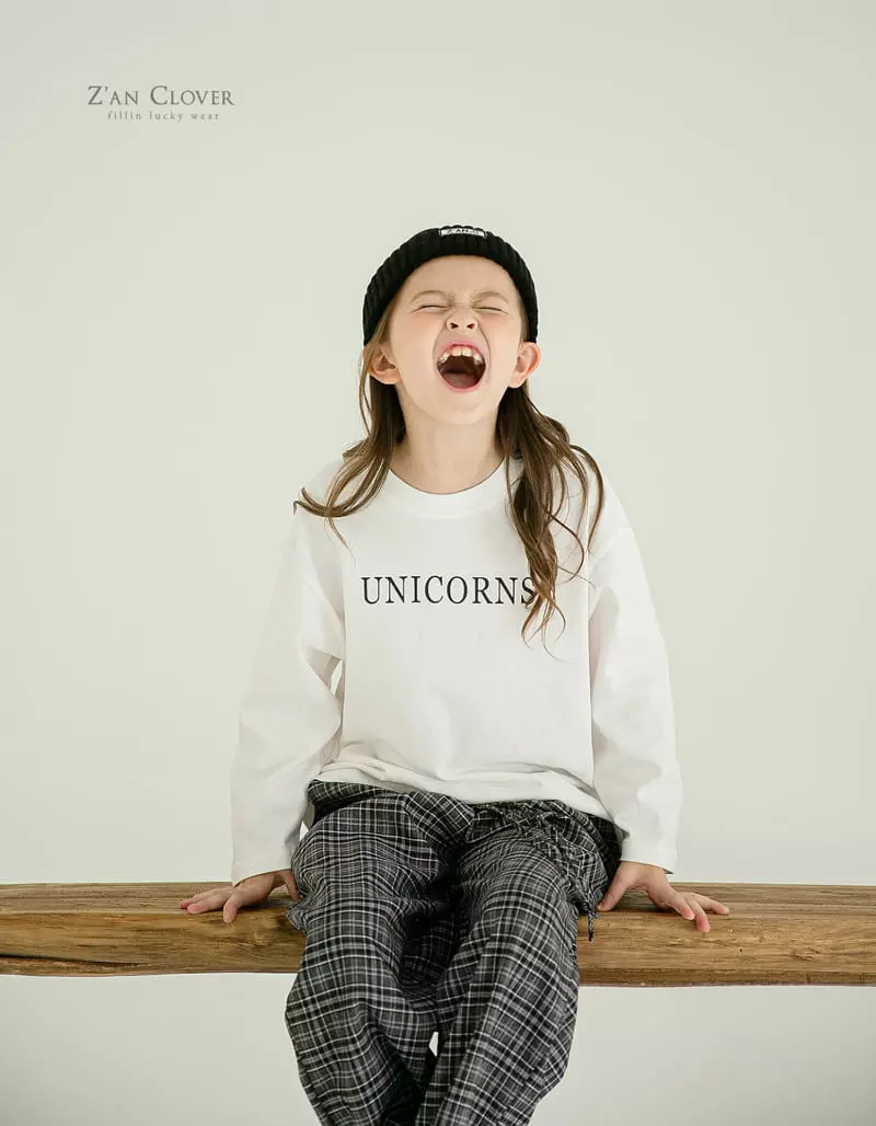 Zan Clover - Korean Children Fashion - #kidsshorts - Unicorn Tee - 4