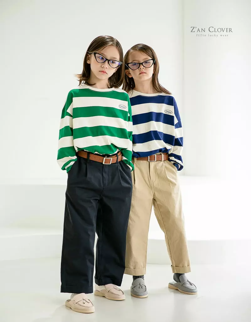 Zan Clover - Korean Children Fashion - #kidsstore - Hope Stripes Tee - 6