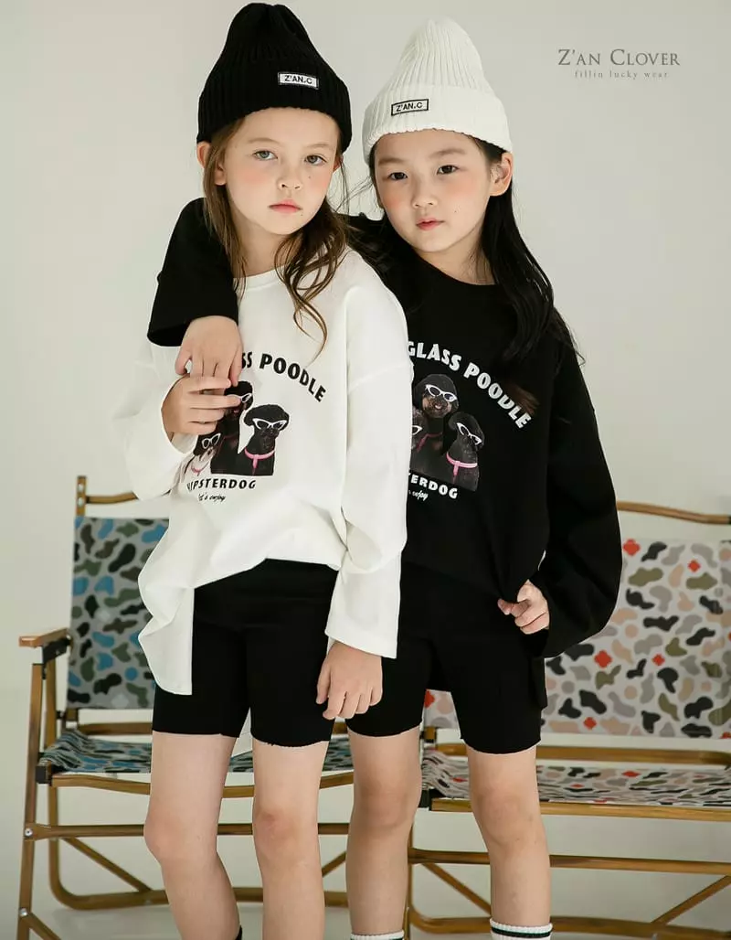 Zan Clover - Korean Children Fashion - #kidsstore - Hip Star Dog Long Tee - 5