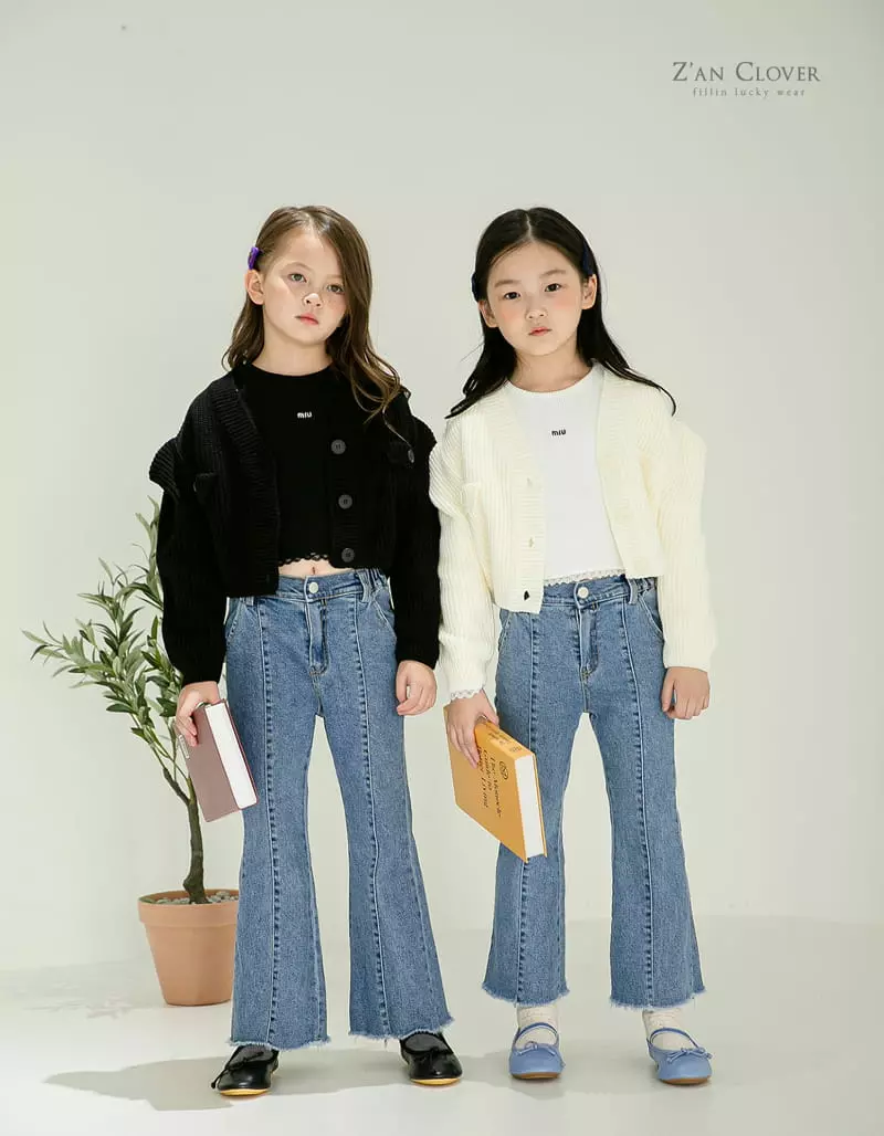 Zan Clover - Korean Children Fashion - #kidsstore - Denim Jeans - 3