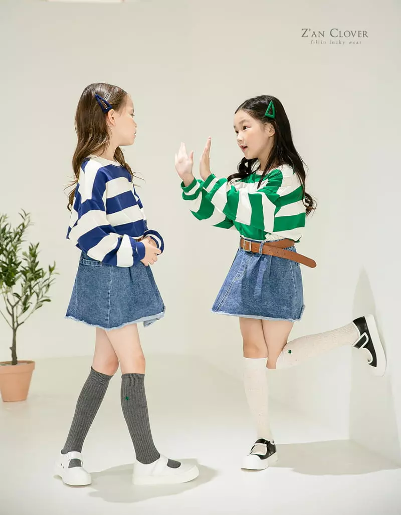 Zan Clover - Korean Children Fashion - #kidzfashiontrend - Mi Woo Denim Skirt - 8