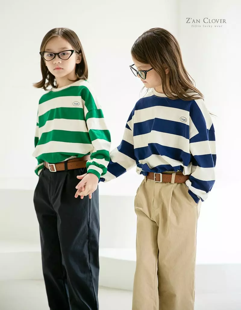 Zan Clover - Korean Children Fashion - #kidzfashiontrend - Hope Stripes Tee - 7