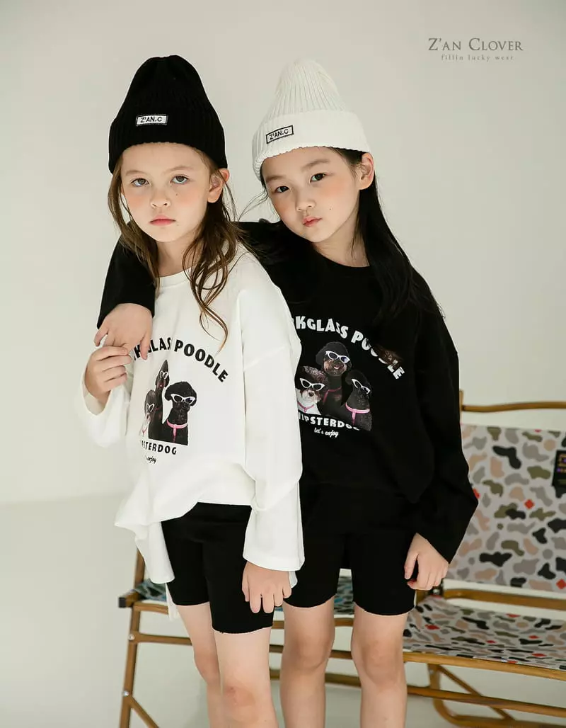 Zan Clover - Korean Children Fashion - #kidzfashiontrend - Hip Star Dog Long Tee - 6