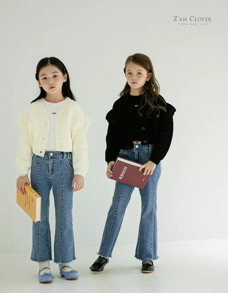 Zan Clover - Korean Children Fashion - #kidsstore - Denim Jeans - 4