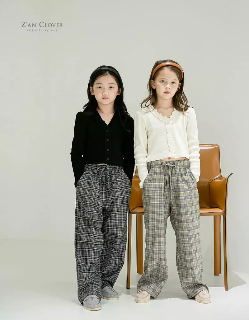 Zan Clover - Korean Children Fashion - #kidzfashiontrend - Check Pants