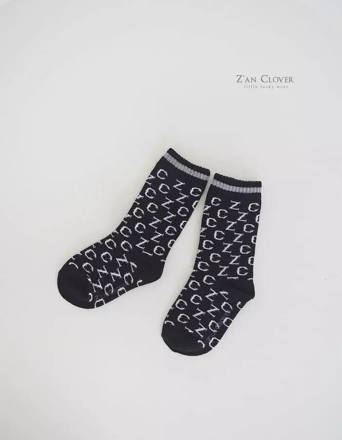 Zan Clover - Korean Children Fashion - #kidzfashiontrend - ZC Logo Socks set of 3 - 5