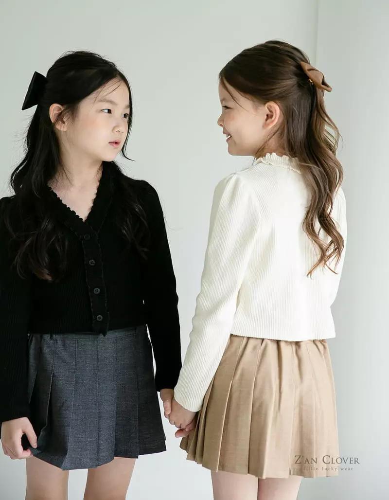 Zan Clover - Korean Children Fashion - #littlefashionista - Flat Pleats Skirt - 2