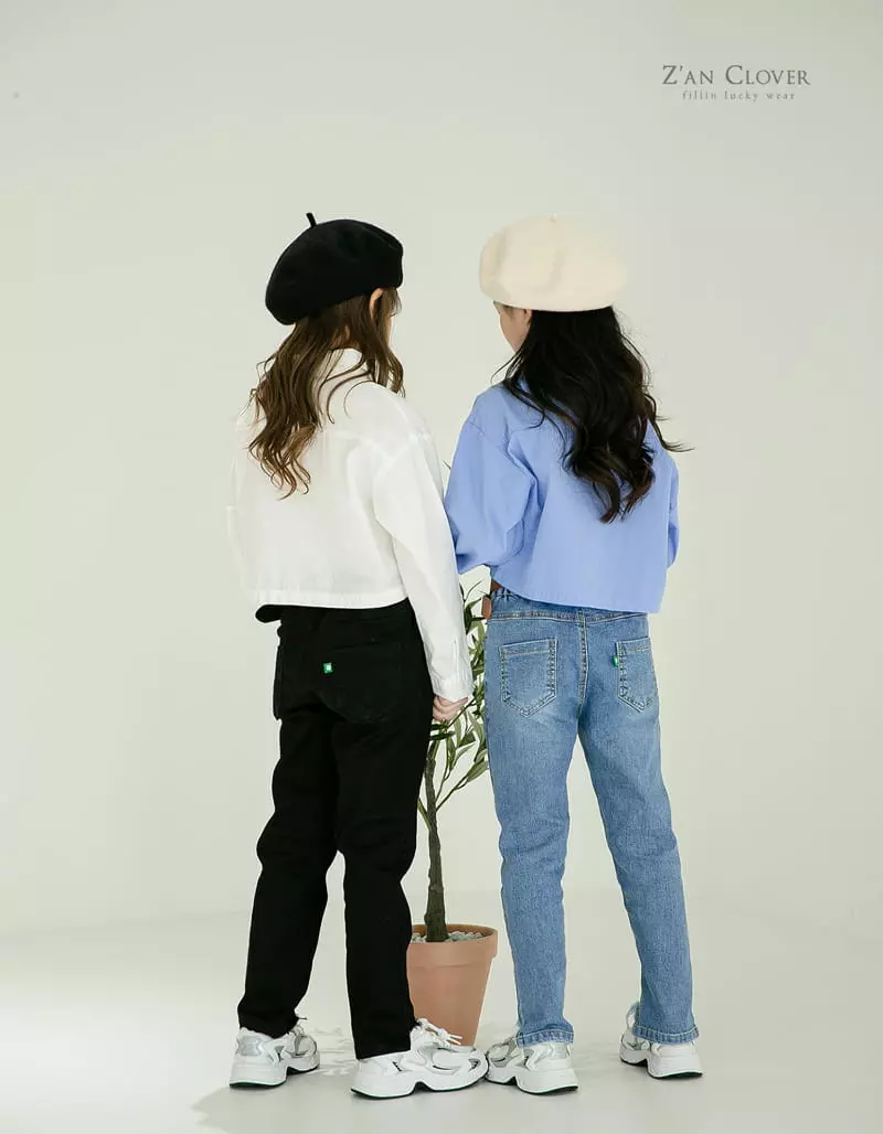 Zan Clover - Korean Children Fashion - #littlefashionista - Crop Shirt - 3