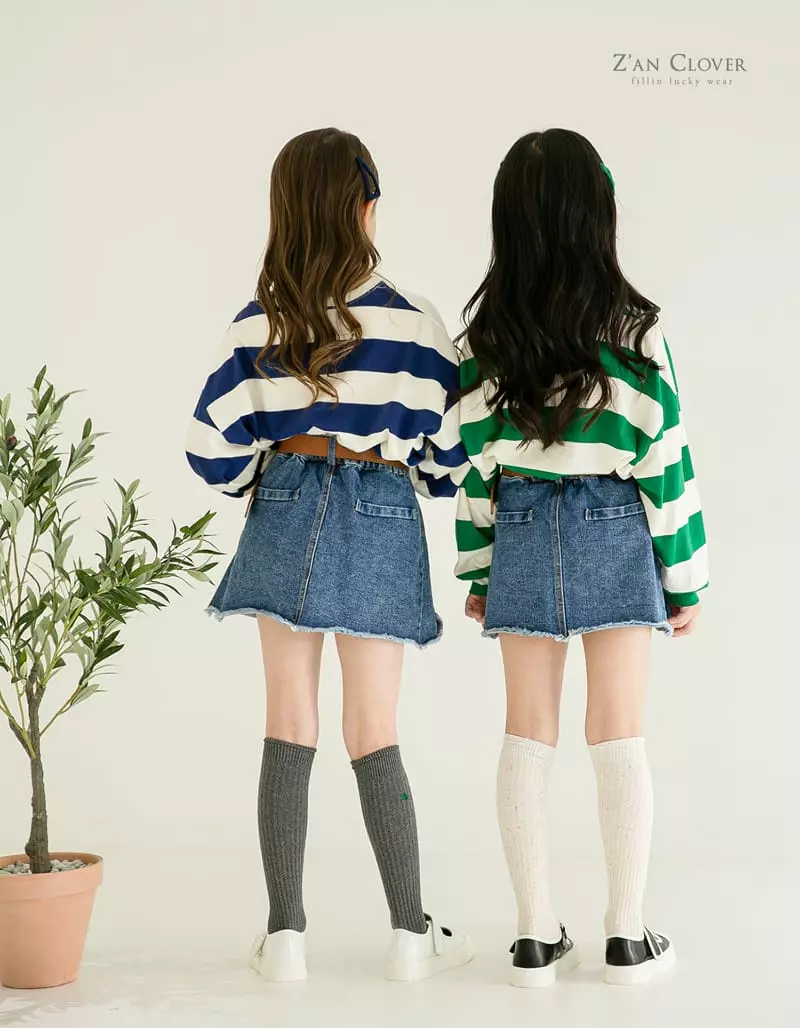 Zan Clover - Korean Children Fashion - #littlefashionista - Mi Woo Denim Skirt - 10