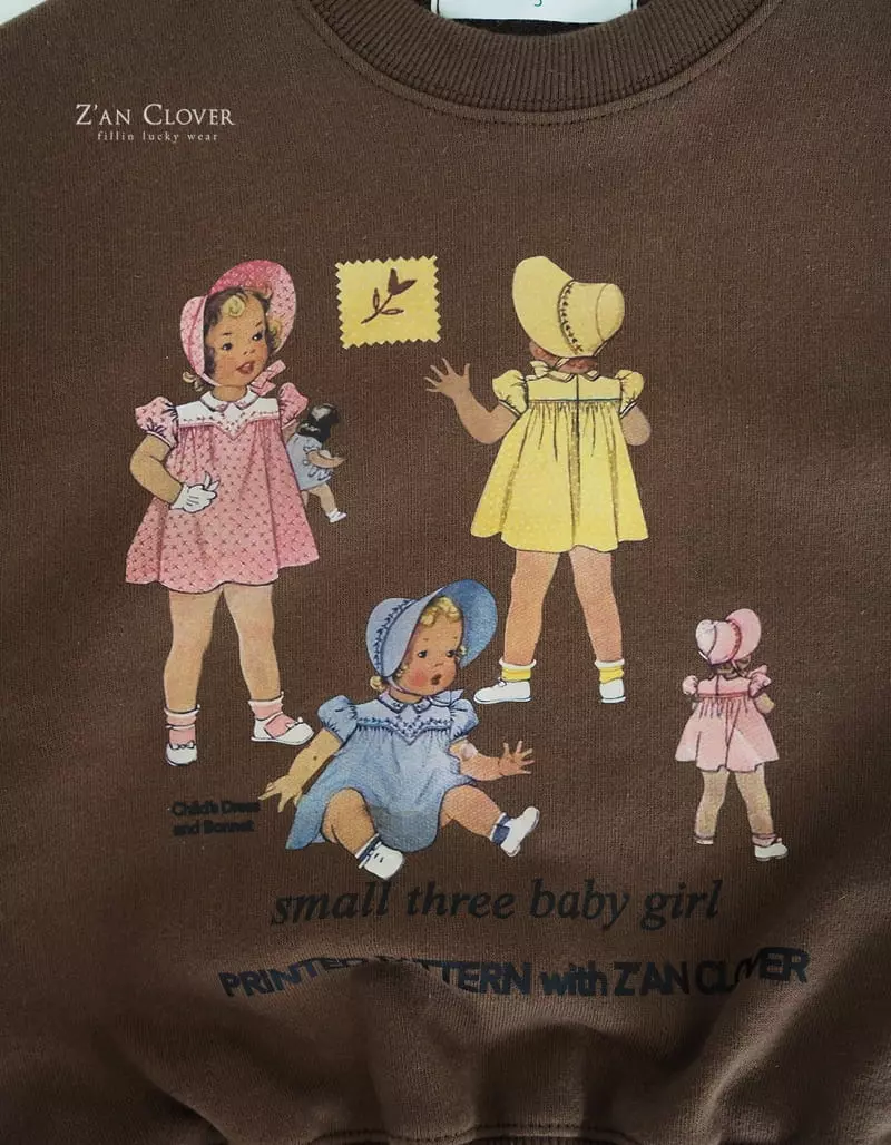 Zan Clover - Korean Children Fashion - #littlefashionista - Doll Sweatshirt - 9