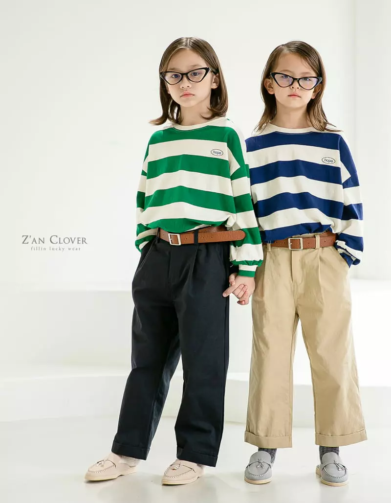 Zan Clover - Korean Children Fashion - #littlefashionista - Hope Stripes Tee - 9