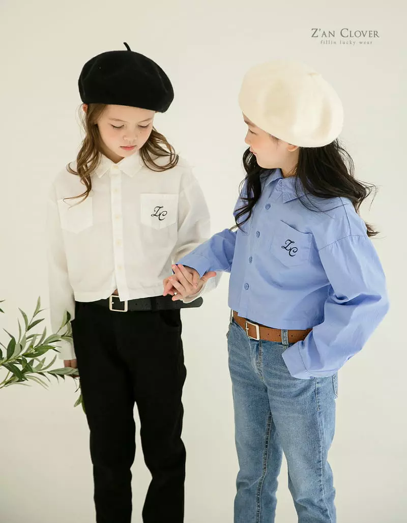 Zan Clover - Korean Children Fashion - #littlefashionista - Crop Shirt - 4
