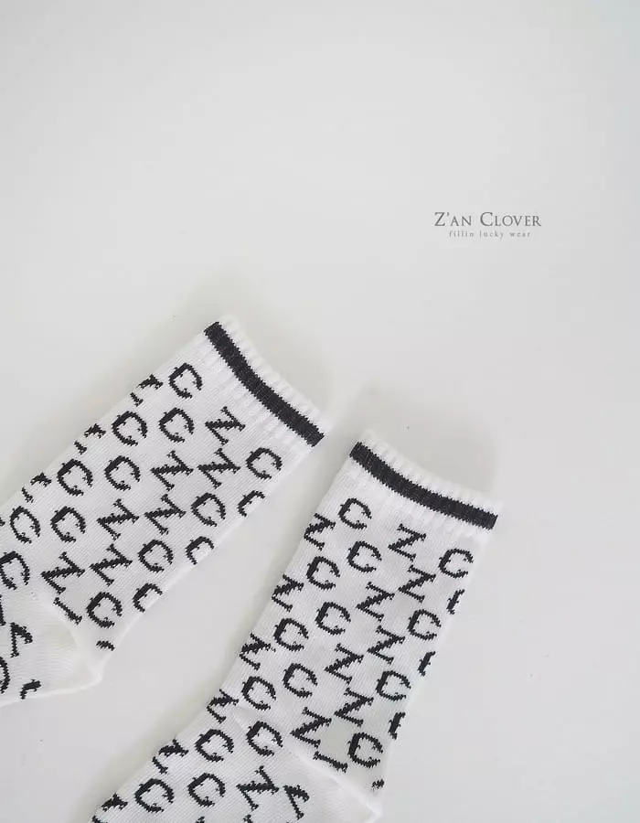 Zan Clover - Korean Children Fashion - #magicofchildhood - ZC Logo Socks set of 3 - 8