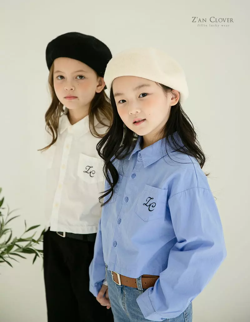 Zan Clover - Korean Children Fashion - #minifashionista - Crop Shirt - 5