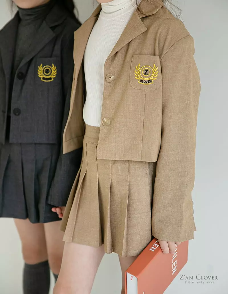 Zan Clover - Korean Children Fashion - #prettylittlegirls - Flat Pleats Skirt - 5