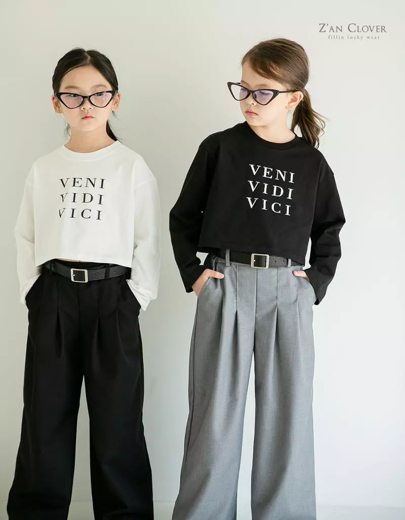 Zan Clover - Korean Children Fashion - #minifashionista - Pintuck Wide Pants - 4