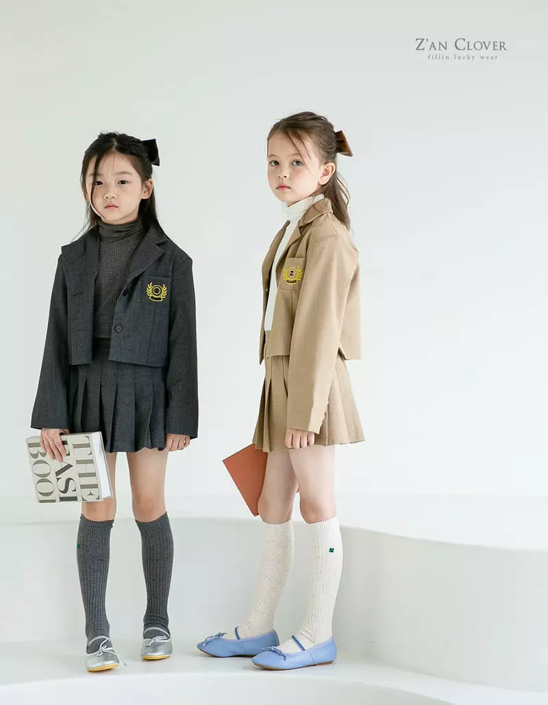 Zan Clover - Korean Children Fashion - #stylishchildhood - Flat Pleats Skirt - 8