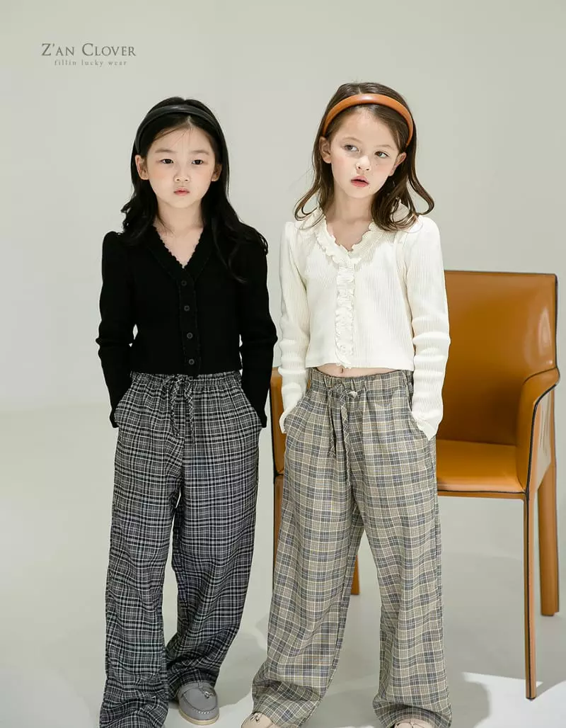 Zan Clover - Korean Children Fashion - #todddlerfashion - Check Pants - 7