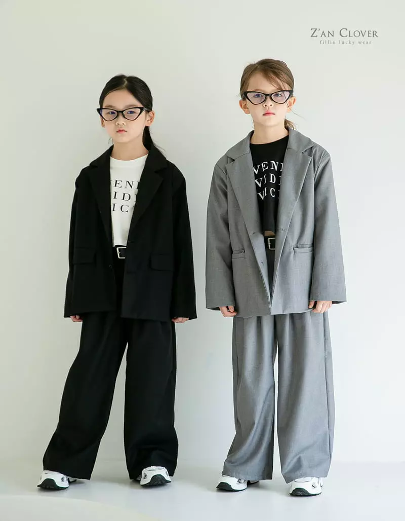 Zan Clover - Korean Children Fashion - #toddlerclothing - Pintuck Wide Pants - 6