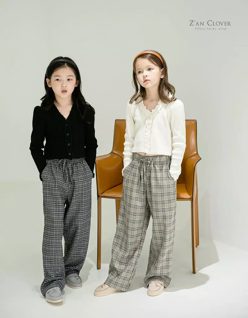Zan Clover - Korean Children Fashion - #toddlerclothing - Check Pants - 8