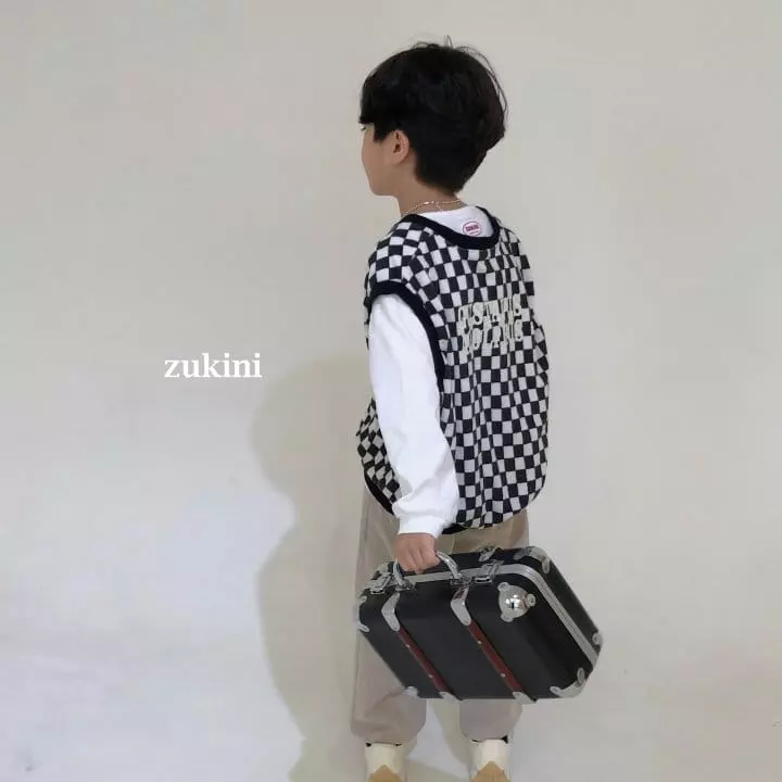 Zukini - Korean Children Fashion - #Kfashion4kids - Checker V Vest - 2