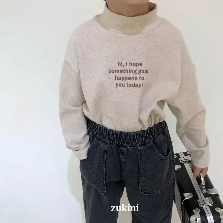 Zukini - Korean Children Fashion - #Kfashion4kids - Lettering Turtleneck Tee - 8