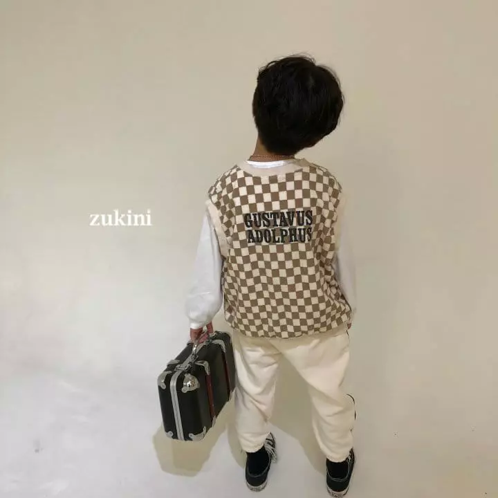 Zukini - Korean Children Fashion - #childofig - Checker V Vest - 7