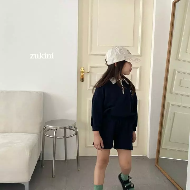 Zukini - Korean Children Fashion - #childofig - Circle Collar Top Bottom Set - 3