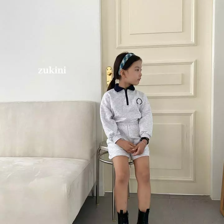 Zukini - Korean Children Fashion - #childrensboutique - Circle Collar Top Bottom Set - 5
