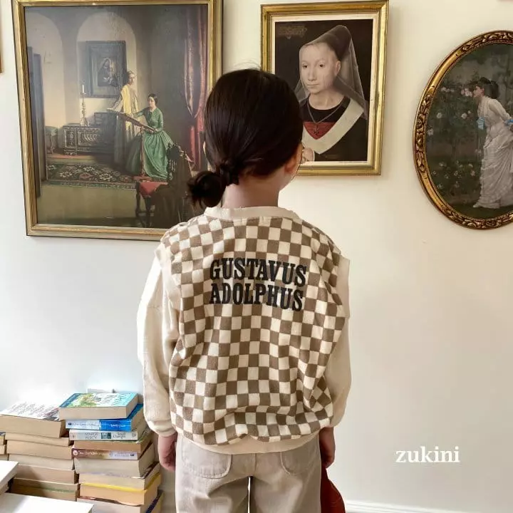 Zukini - Korean Children Fashion - #designkidswear - Checker V Vest - 10