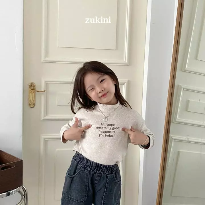 Zukini - Korean Children Fashion - #discoveringself - Lettering Turtleneck Tee - 3