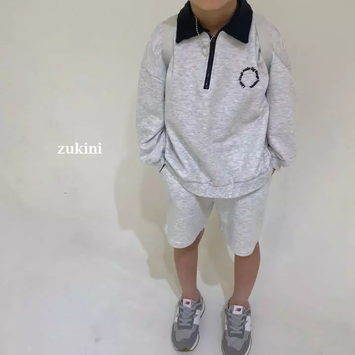Zukini - Korean Children Fashion - #fashionkids - Circle Collar Top Bottom Set - 8
