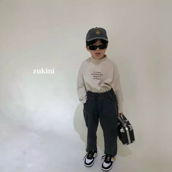 Zukini - Korean Children Fashion - #discoveringself - Lettering Turtleneck Tee - 4