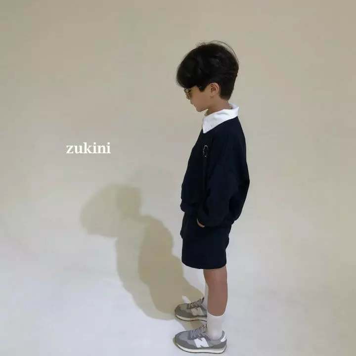 Zukini - Korean Children Fashion - #kidsshorts - Circle Collar Top Bottom Set - 9