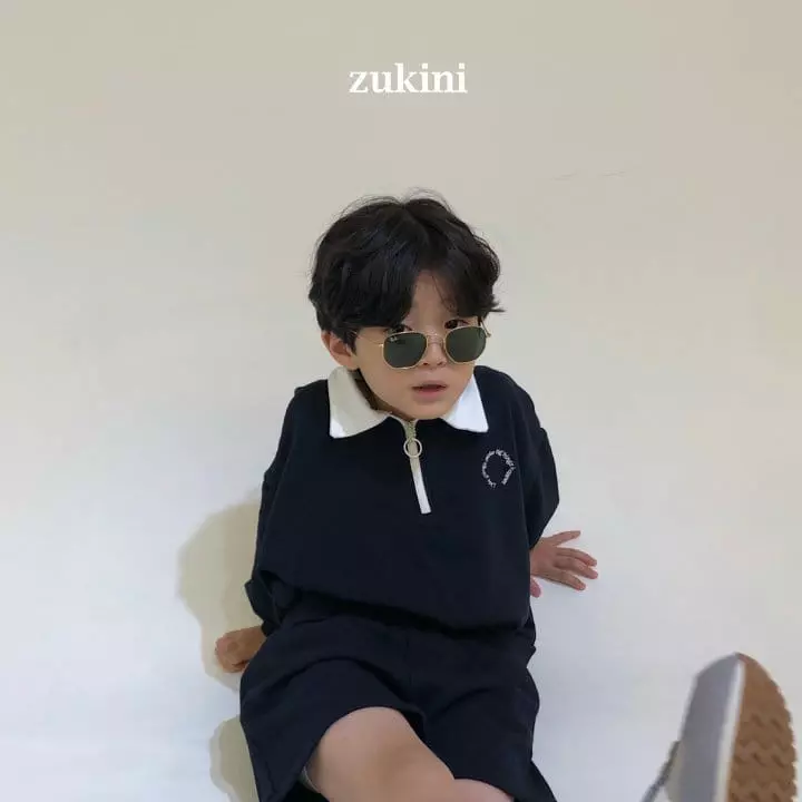 Zukini - Korean Children Fashion - #kidsstore - Circle Collar Top Bottom Set - 10