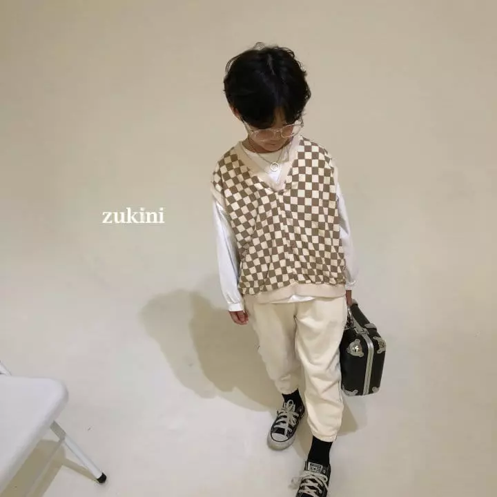 Zukini - Korean Children Fashion - #littlefashionista - Checker V Vest - 4