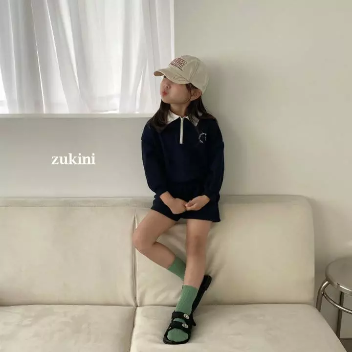 Zukini - Korean Children Fashion - #minifashionista - Circle Collar Top Bottom Set