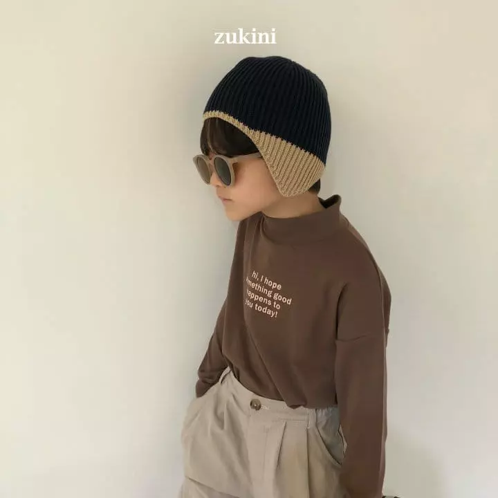 Zukini - Korean Children Fashion - #minifashionista - Lettering Turtleneck Tee - 11