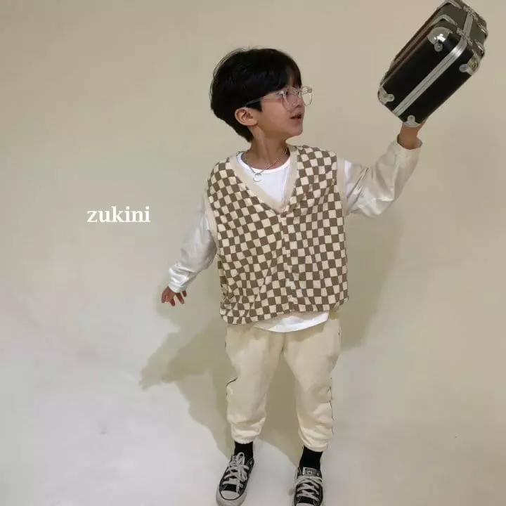 Zukini - Korean Children Fashion - #prettylittlegirls - Checker V Vest - 6